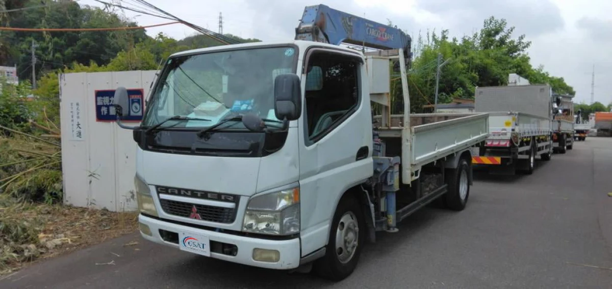 2002 MITSUBISHI KK-FE73EEN CANTER Flat bed With 3 ton Crane (No.J0760)