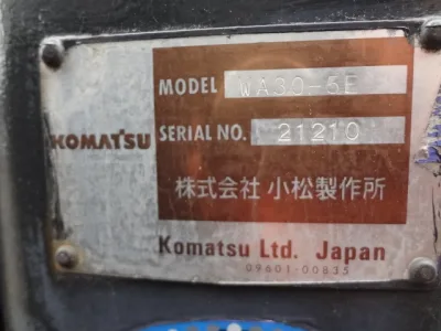 KOMATSU WA30-5E WHEEL LOADER