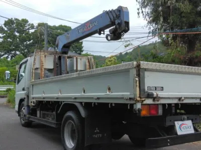 2002 MITSUBISHI KK-FE73EEN CANTER Flat bed With 3 ton Crane (No.J0760)