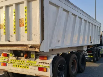 2015 Mercedes-Benz Actros 3848 Trailer head with dump trailer (No. 680478)