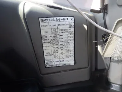 KOMATSU WA500-8 Wheel loader (No.J0743)